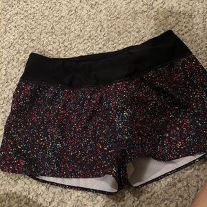 Splatter paint running shorts